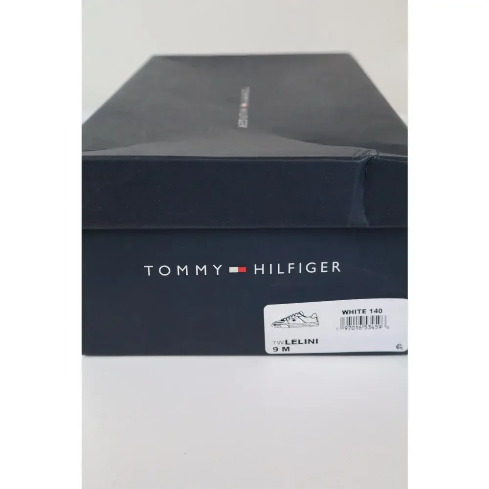 NEW Tommy Hilfiger Lelini Sneakers Women's White Low Top Lace Up Size 9M